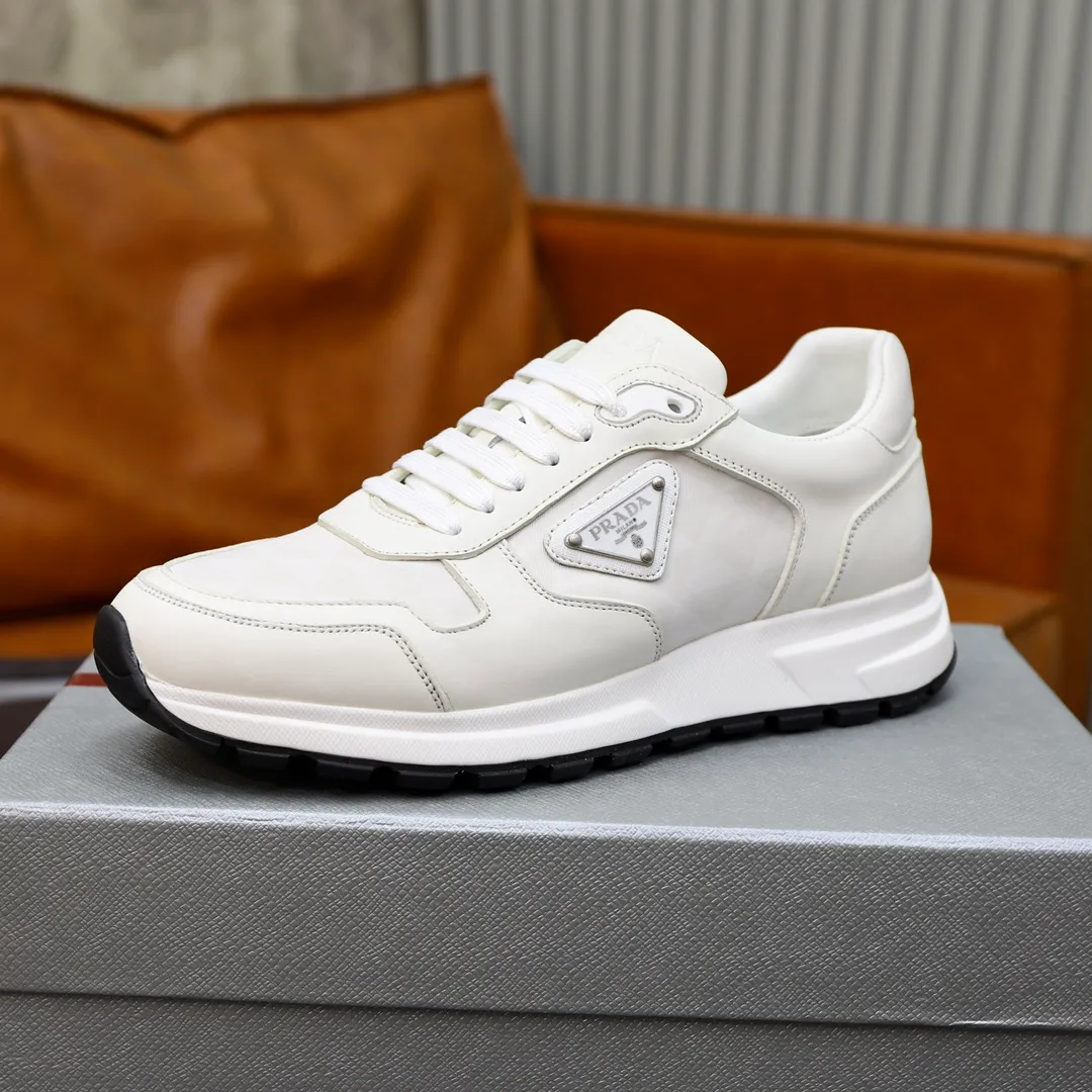 Men's shoes 💰600💰🙅‍♂️🙅‍♂️🙅‍♂️ [PRADA] Prada - High-end quality original order - Upper: Nappa calfskin, tumbled calfskin spliced stretch cloth surface, tongue high frequency brand logo - Lining: water-dyed cowhide - Outsole: ultra-light TPU foam rubber; two-color molded outsole -Ultra-high quality control and fine workmanship: outstanding (high-end, extravagance, grade) -Size: 38-44 (45 can be customized)